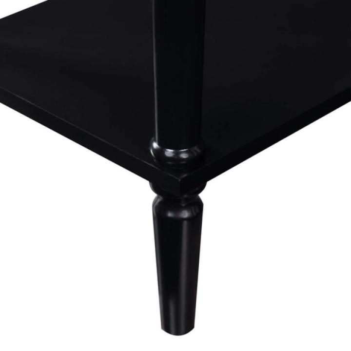 Black French Country Single Drawer Accent Table