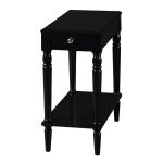 Black French Country Single Drawer Accent Table