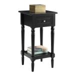 Black French Country Square Accent Table