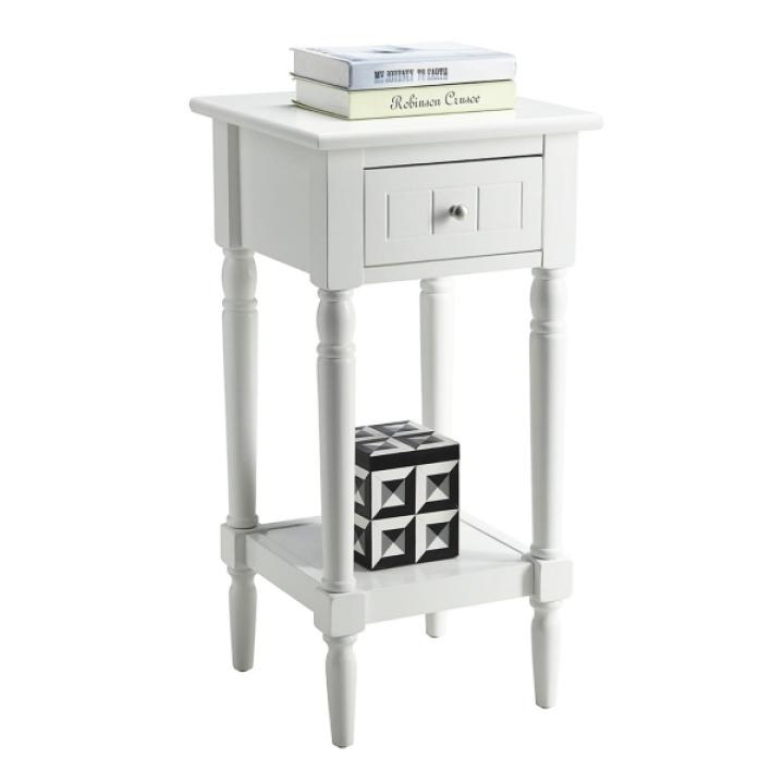 White French Country Square Accent Table