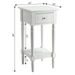 White French Country Square Accent Table