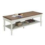 White and Natural Davis Coffee Table
