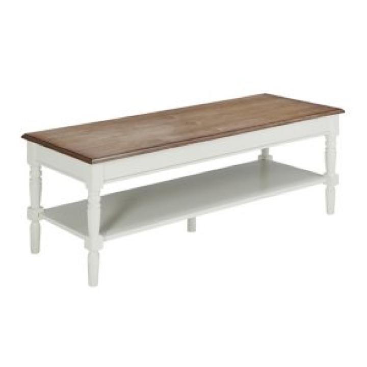 White and Natural Davis Coffee Table