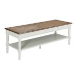 White and Natural Davis Coffee Table