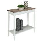 White and Natural Davis Console Table