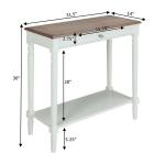 White and Natural Davis Console Table