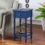 Navy French Country Square Accent Table