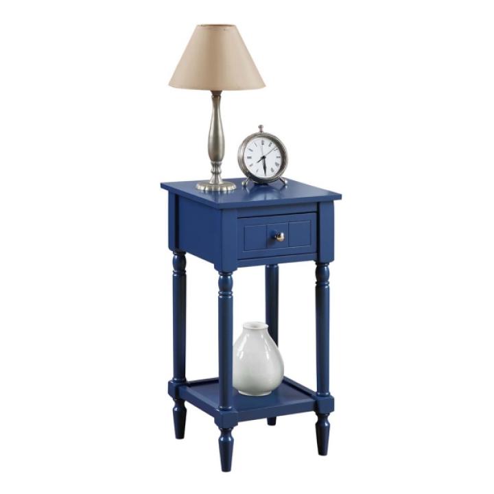 Navy French Country Square Accent Table