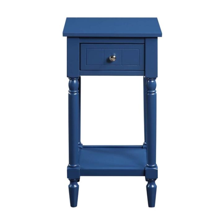 Navy French Country Square Accent Table
