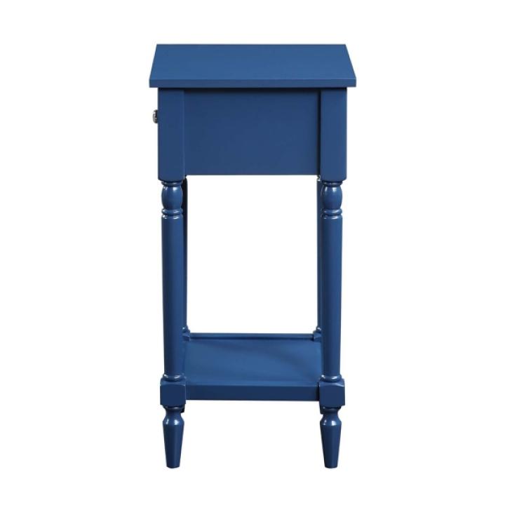 Navy French Country Square Accent Table