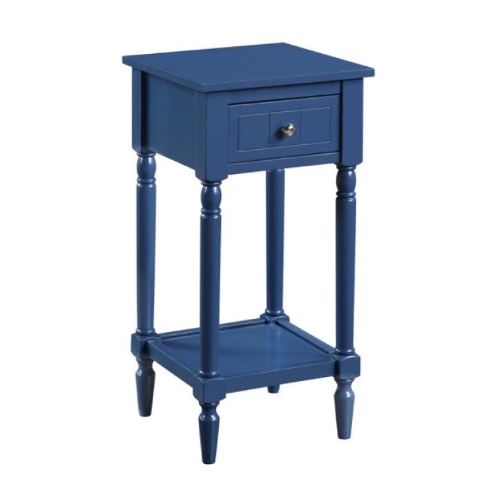 Navy French Country Square Accent Table