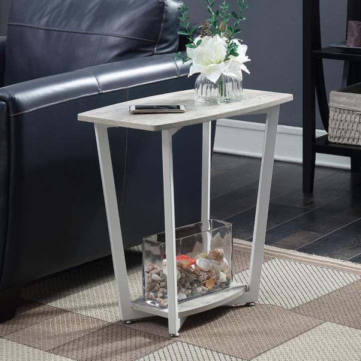 Graywash White Joanne Accent Table