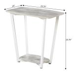 Graywash White Joanne Accent Table