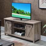 Whitewash Russ Barn Door Media Cabinet