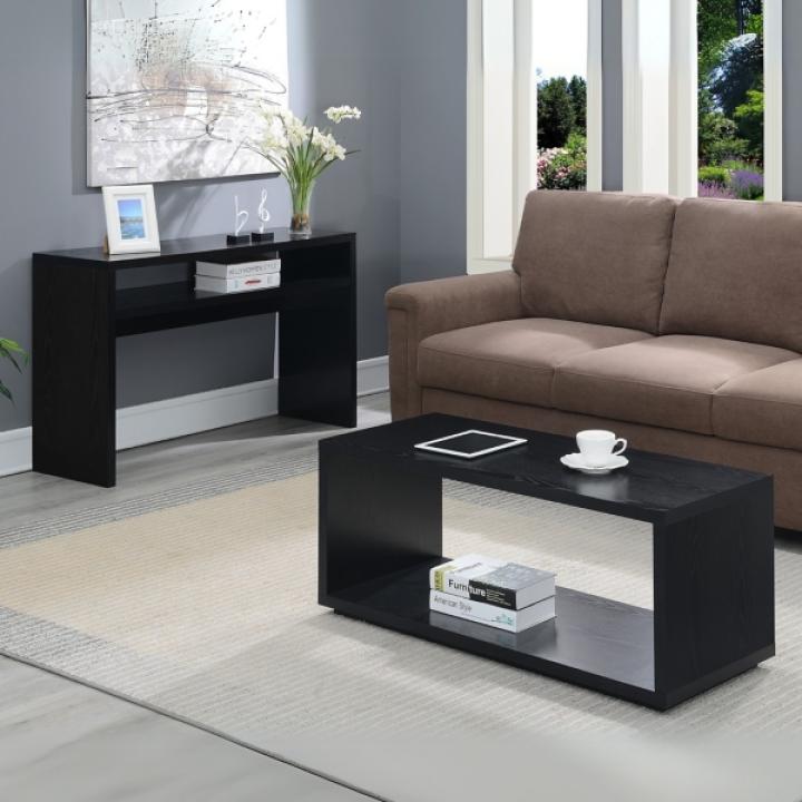 Black Wakefield Tiered Console Table