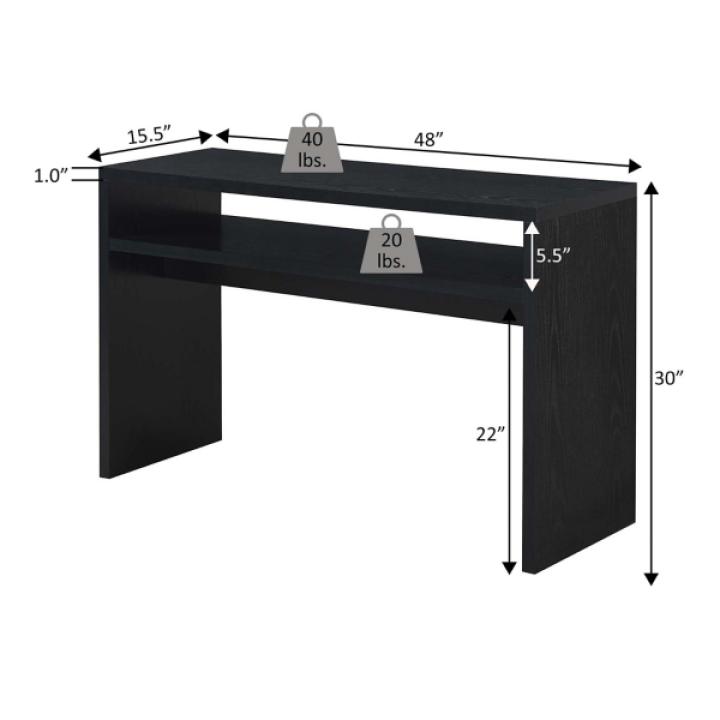 Black Wakefield Tiered Console Table