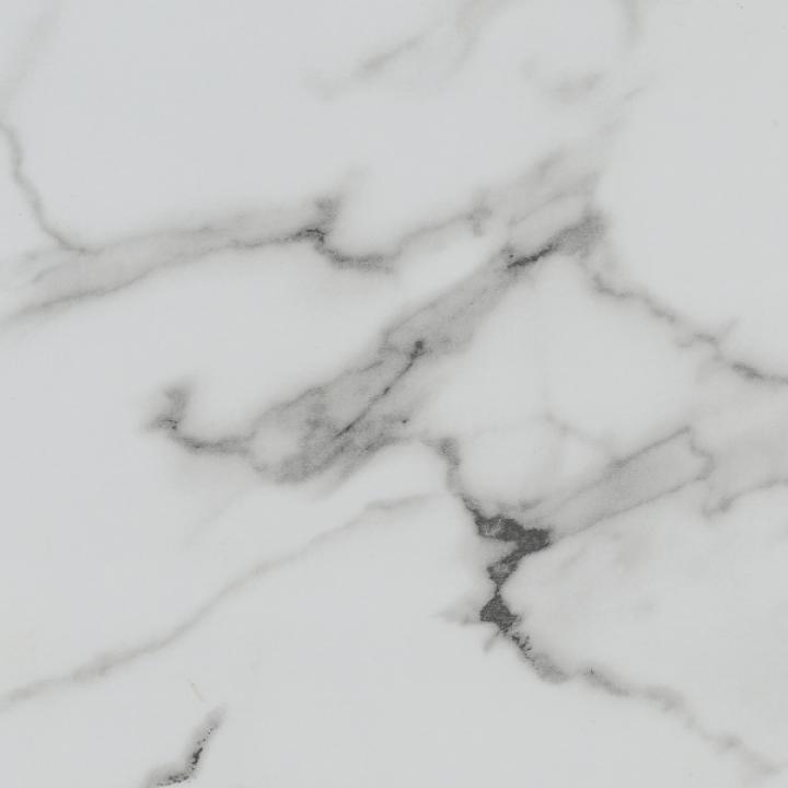 White Marble Two Tiered Metal Accent Table