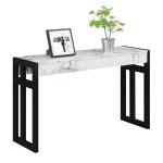 White Marble Monterey Console Table
