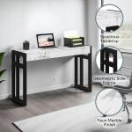 White Marble Monterey Console Table