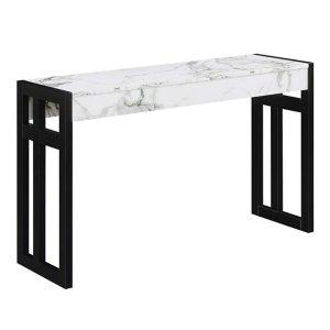 White Marble Monterey Console Table