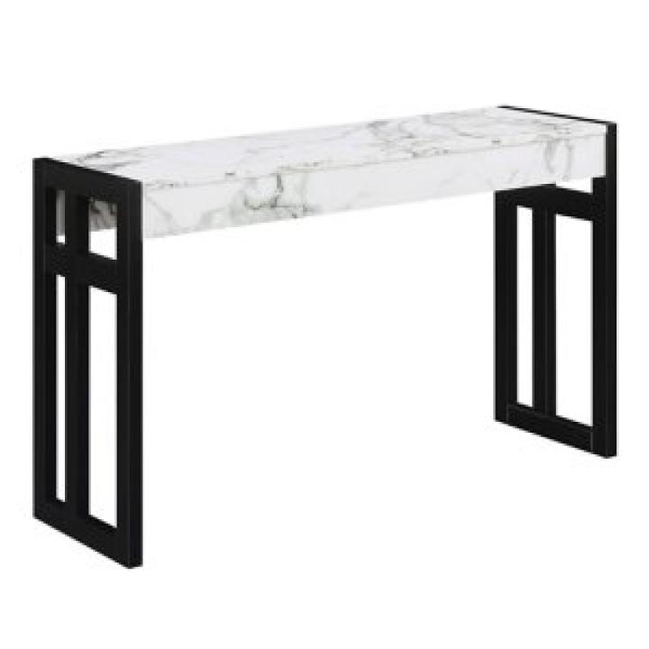 White Marble Monterey Console Table