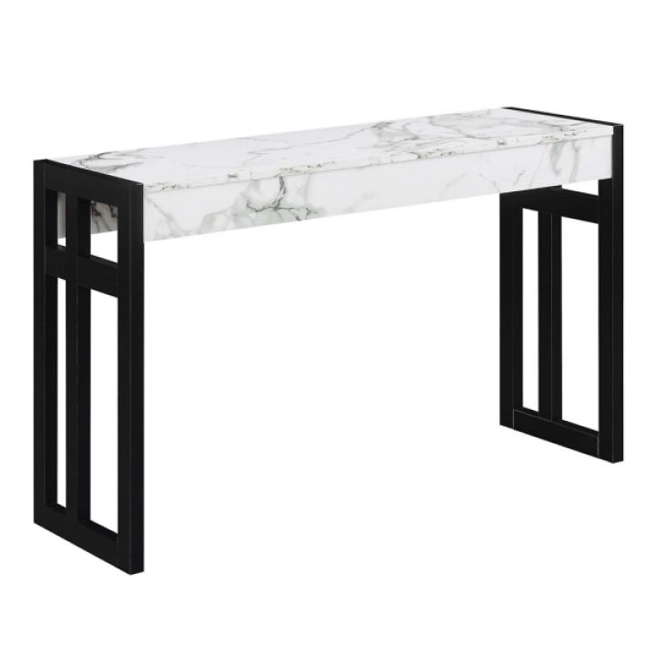 White Marble Monterey Console Table