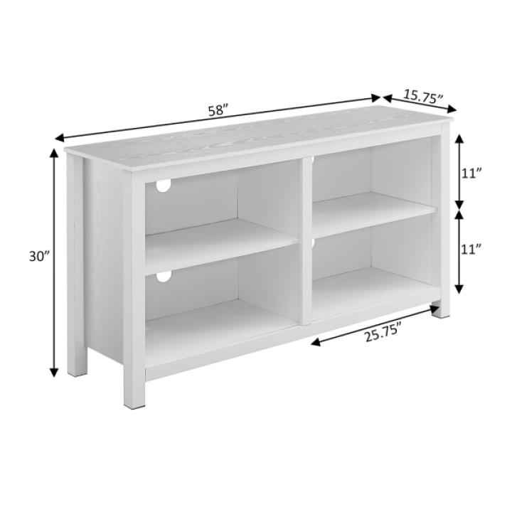 White Montana 4-Shelf Media Cabinet