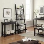 Slim Black Single Drawer Console Table