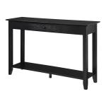 Long Black Single Drawer Console Table