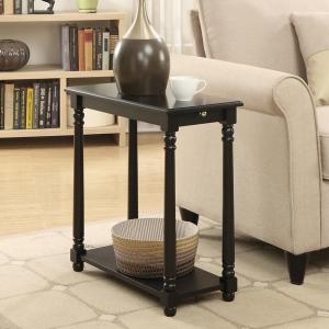 Black Regent Wood Accent Table