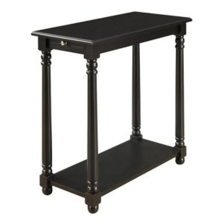 Black Regent Wood Accent Table