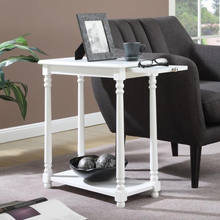 White Regent Wood Accent Table