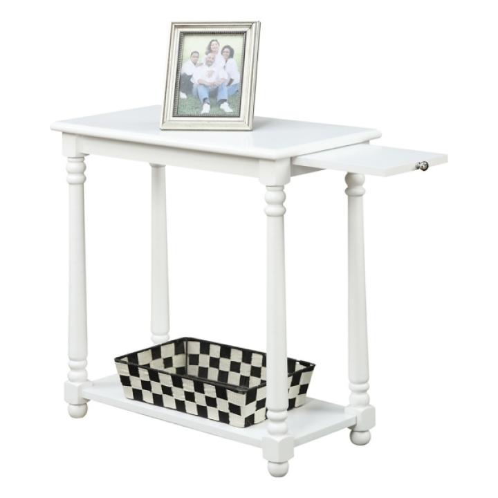 White Regent Wood Accent Table