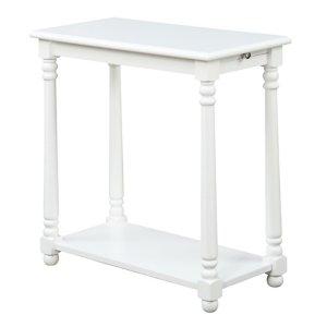 White Regent Wood Accent Table