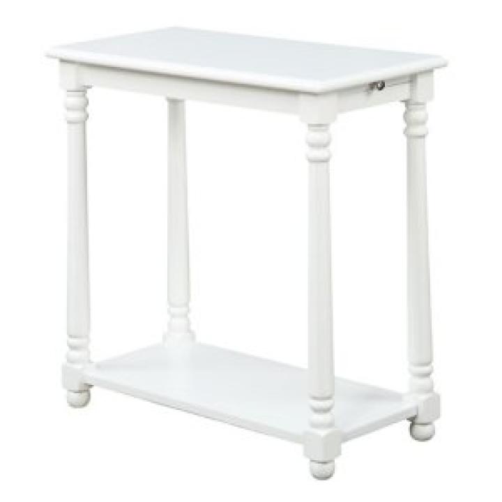 White Regent Wood Accent Table