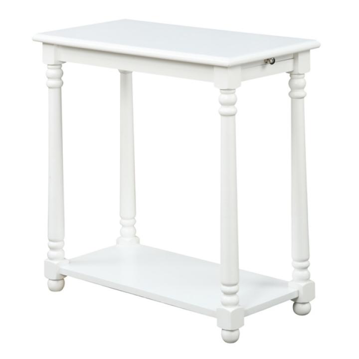 White Regent Wood Accent Table