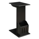 Black Accent Table with Magazine Holder