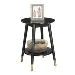 Mia Round Black Accent Table