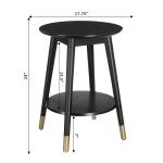 Mia Round Black Accent Table