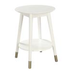 Mia Round White Accent Table