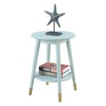 Mia Round Light Blue Accent Table