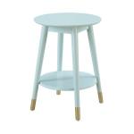 Mia Round Light Blue Accent Table