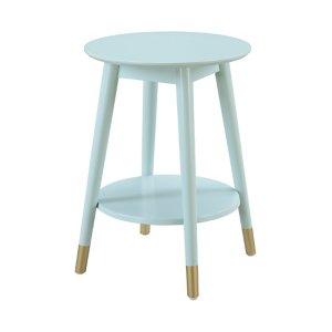 Mia Round Light Blue Accent Table
