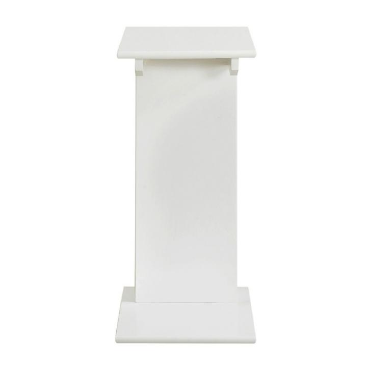 White Accent Table with Magazine Holder