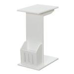 White Accent Table with Magazine Holder