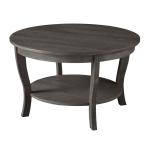 Round Graywash Curved Legs Coffee Table