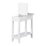 White Flip Top Charging Accent Table