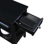 Black 2-Shelf Charging Accent Table