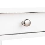 White 2-Shelf Charging Accent Table