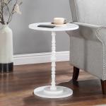 White Santel Spindle Accent Table